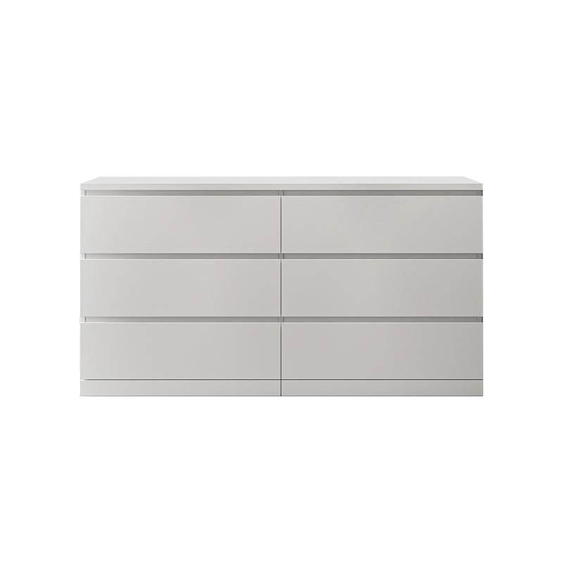 Contemporary 15.7" Wide White Chest Soft-Close Drawers Storage Chest