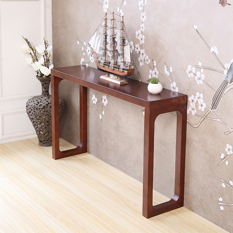 Mid-Century Modern Console Table Wood Rectangle Sofa Console Table