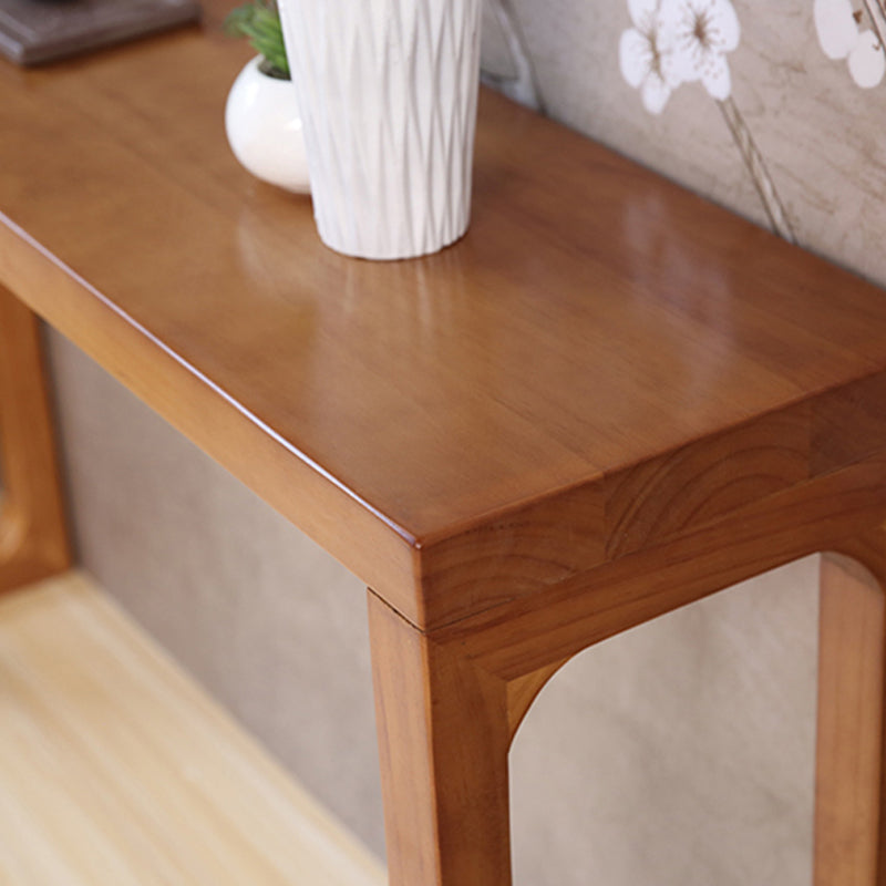 Mid-Century Modern Console Table Wood Rectangle Sofa Console Table