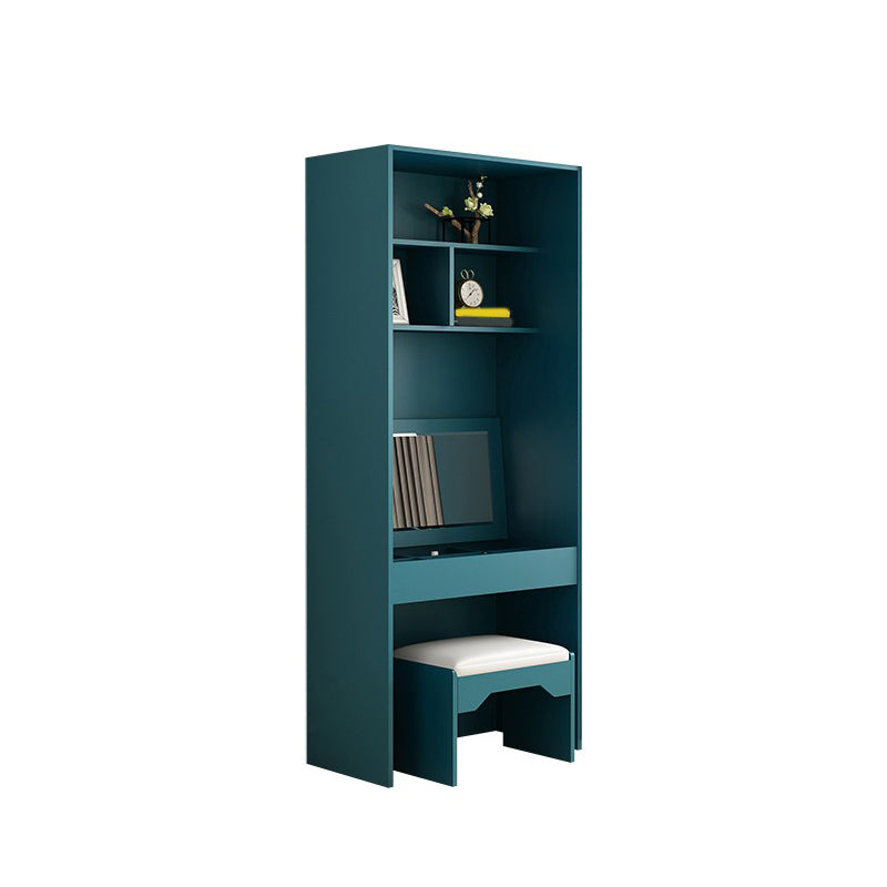 Blue Engineered Wood Wardrobe Cabinet Contemporary Wardrobe Armoire