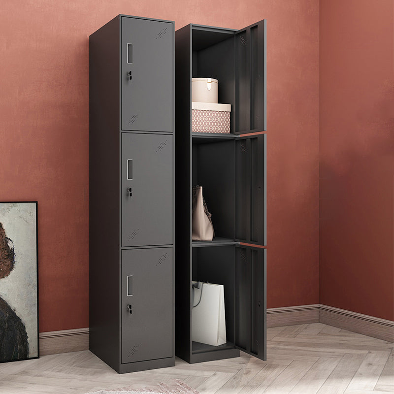 Black Steel Wardrobe Closet Contemporary Hinged Wardrobe Cabinet