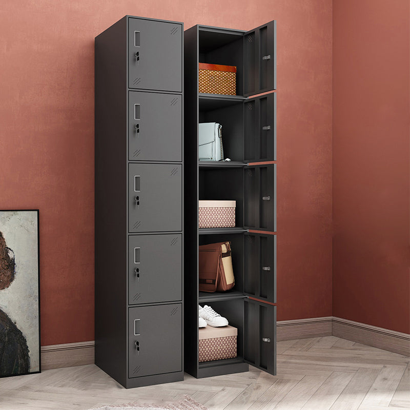 Black Steel Wardrobe Closet Contemporary Hinged Wardrobe Cabinet