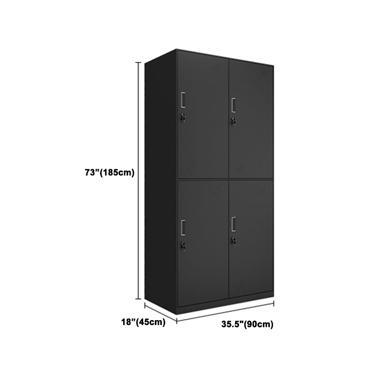 Black Steel Wardrobe Closet Contemporary Hinged Wardrobe Cabinet