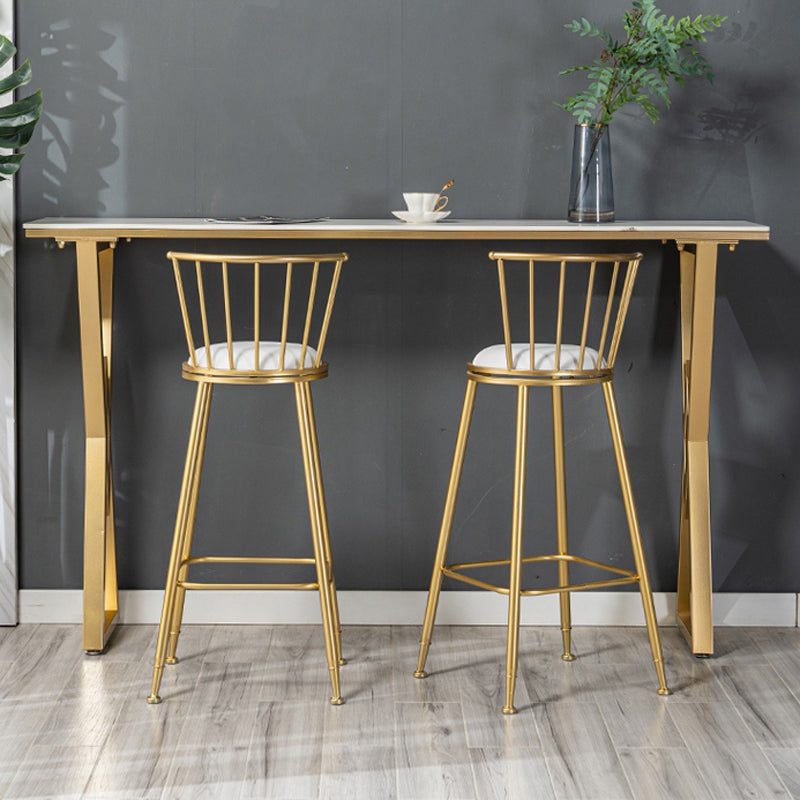 Glam 1/2/3 Pieces Sintered Stone Bar Table Set Rectangular Counter Set for Home Use