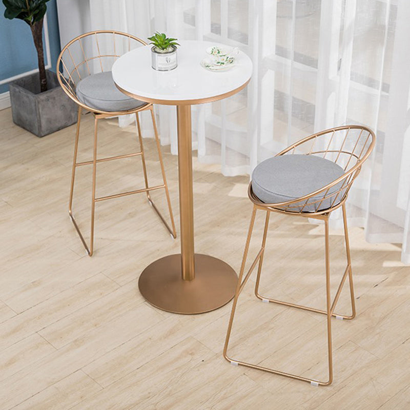 Round 1/2/3/4 Pieces Pub Dining Set Modern Metal Living Room Counter Height Set