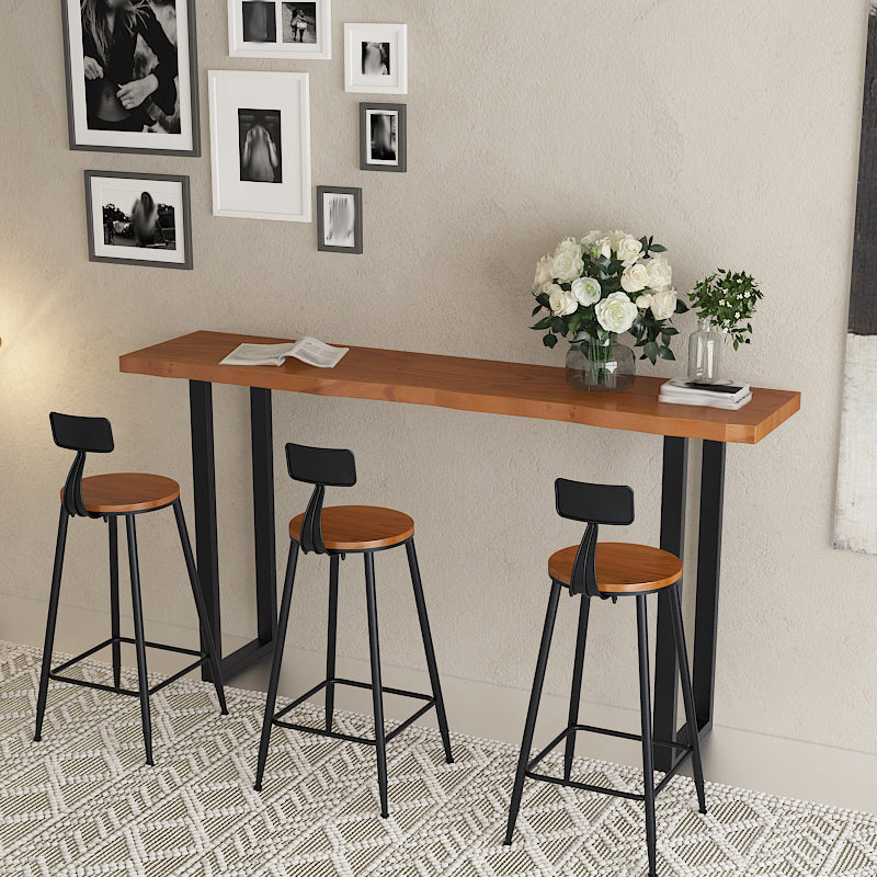 Industrial Rectangle Bar Table Set 1/4 Pieces Counter Table for Indoor