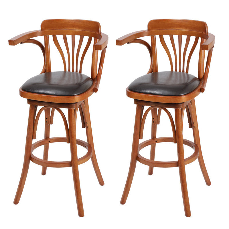 Industrial 1/2/3 Pieces Round Bar Table Set Solid Wood Bar Table Set for Home Use
