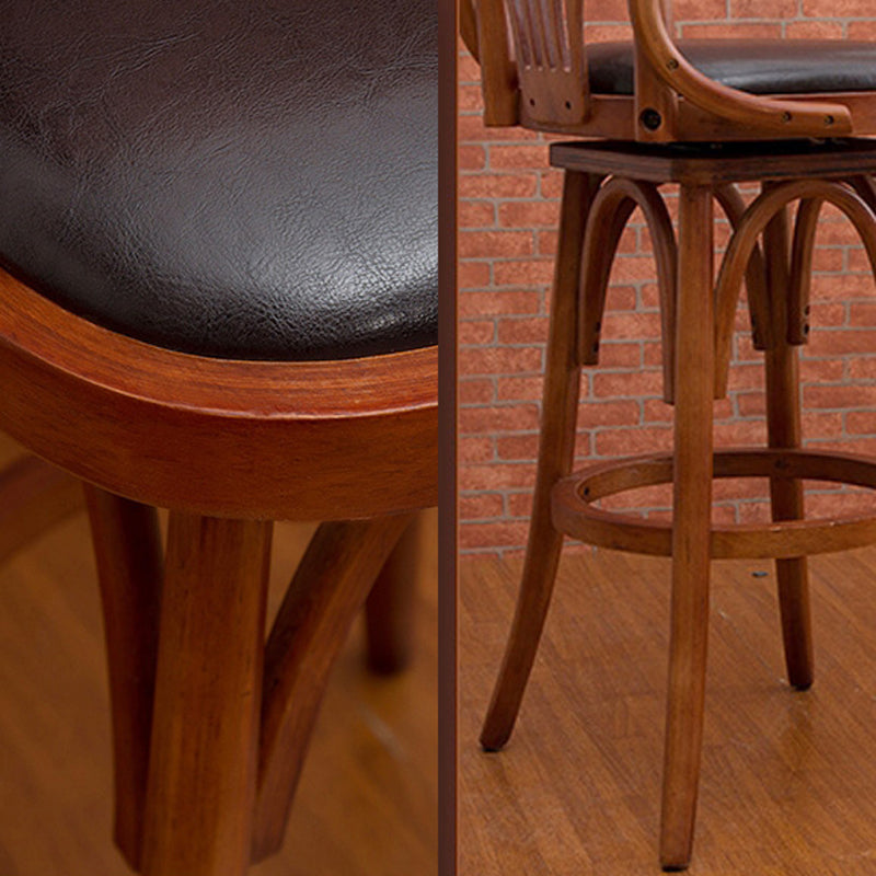 Industrial 1/2/3 Pieces Round Bar Table Set Solid Wood Bar Table Set for Home Use