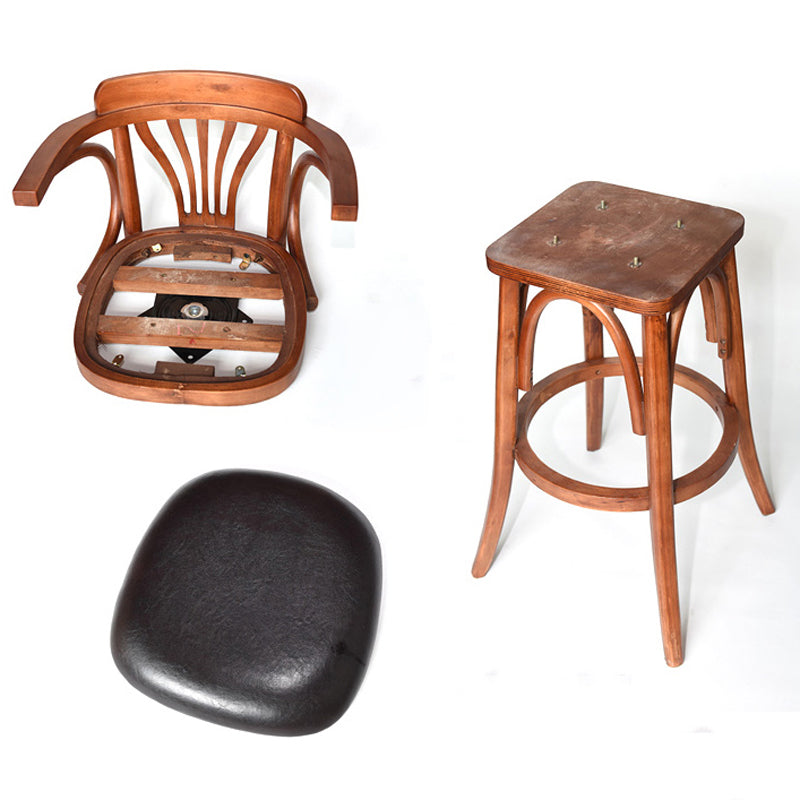 Industrial 1/2/3 Pieces Round Bar Table Set Solid Wood Bar Table Set for Home Use