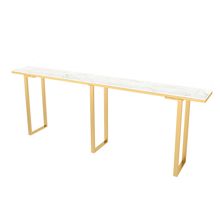 Rectangle Artificial Marble Bar Table Set Luxurious 1/2/3/4/5/7 Pieces Counter Table Set