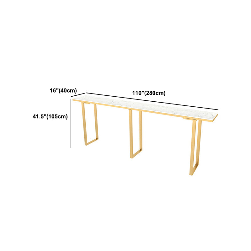 Rectangle Artificial Marble Bar Table Set Luxurious 1/2/3/4/5/7 Pieces Counter Table Set