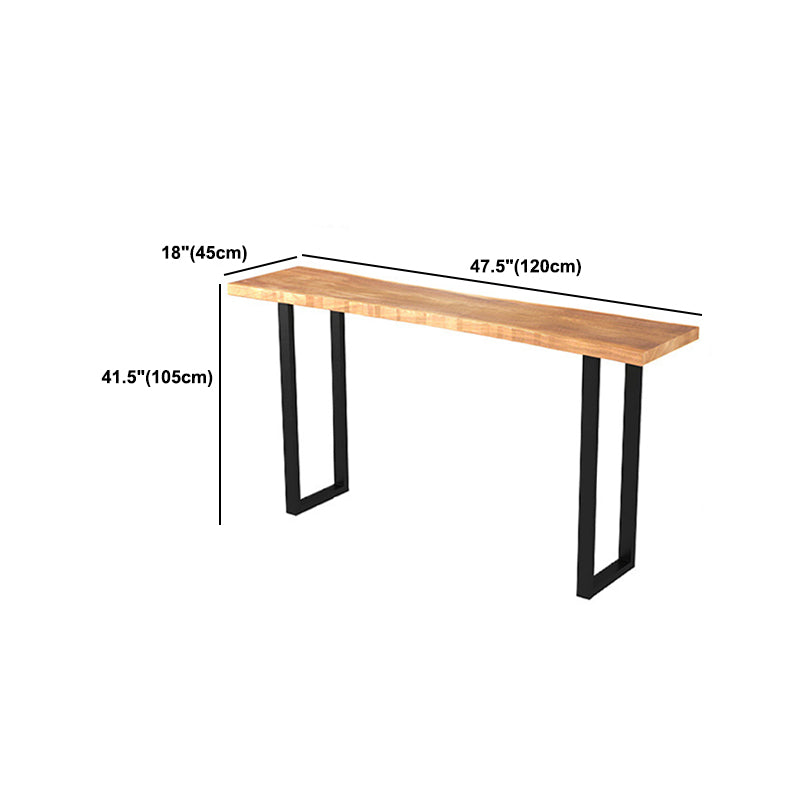 Rectangular Solid Wood Bar Table Set 1/5/9 Pieces Counter Table with Backless Stools
