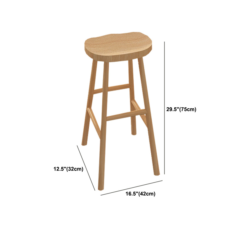 Rectangular Solid Wood Bar Table Set 1/5 Pieces Counter Table with Backless Stools