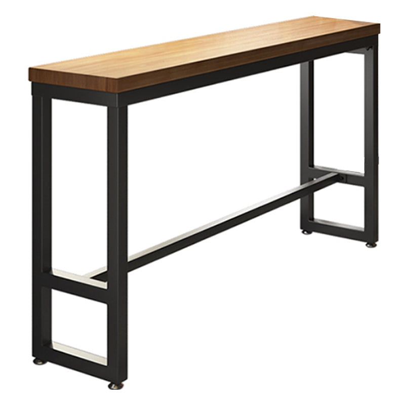 Modern 1/7 Pieces Bar Table Set Rectangle Pine Wood Counter Table with High Stools for Bar