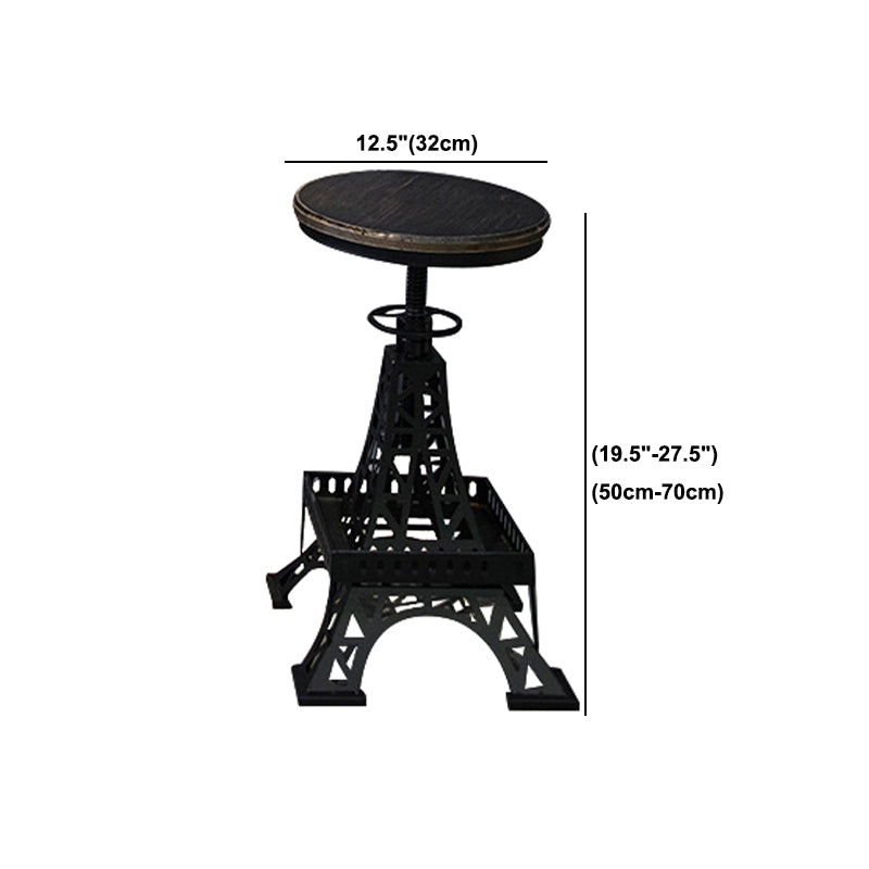 Industrial Wood Bar Table Set 1/2/3 Pieces Metal Counter Set for Home Use