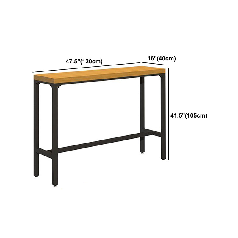 Industrial 1/6/11 Pieces Bar Table Set Rectangle Wood Counter Table with Stools for Cafe