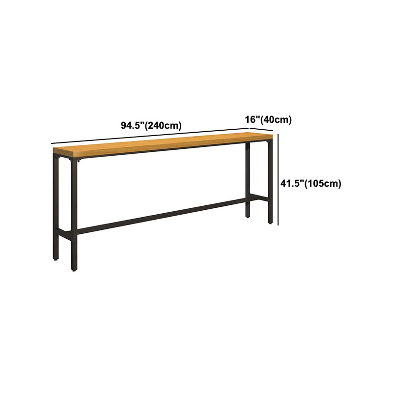 Industrial 1/6/11 Pieces Bar Table Set Rectangle Wood Counter Table with Stools for Cafe