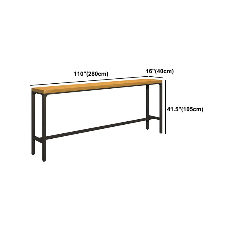 Industrial 1/6/11 Pieces Bar Table Set Rectangle Wood Counter Table with Stools for Cafe