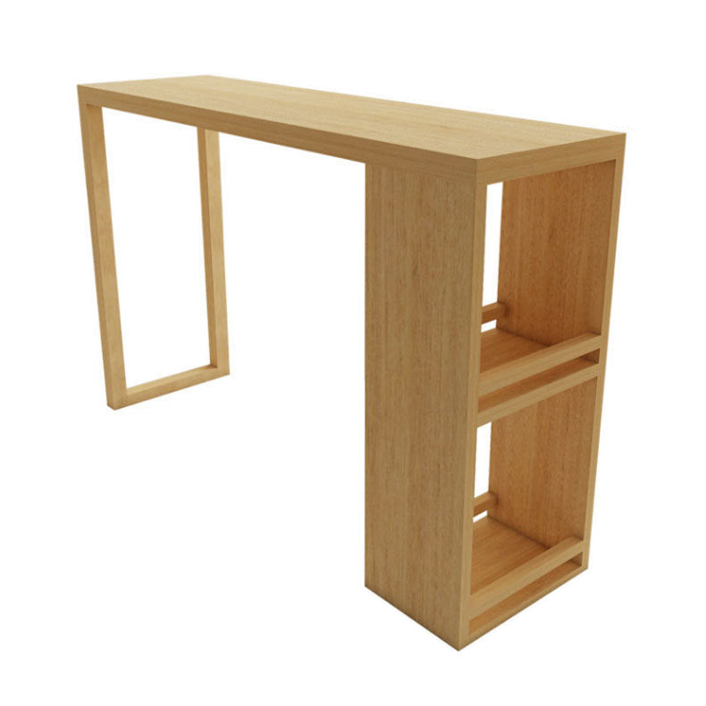 Glam 1/5 Pieces Bar Table Set Rectangle Wood Counter Table for Kitchen