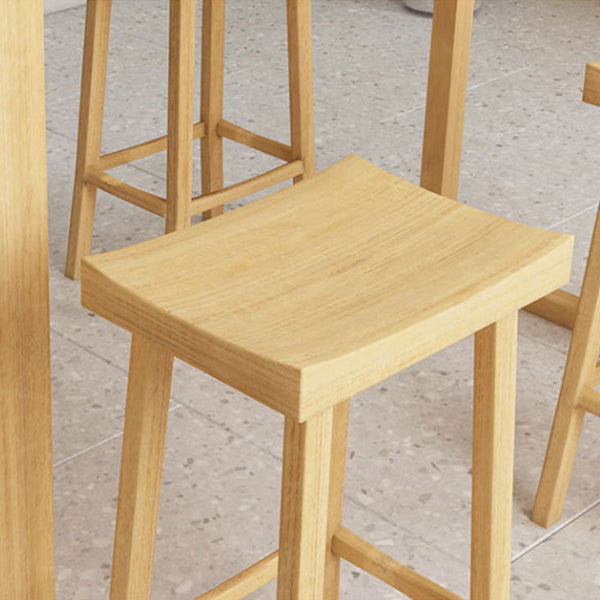 Glam 1/5 Pieces Bar Table Set Rectangle Wood Counter Table for Kitchen