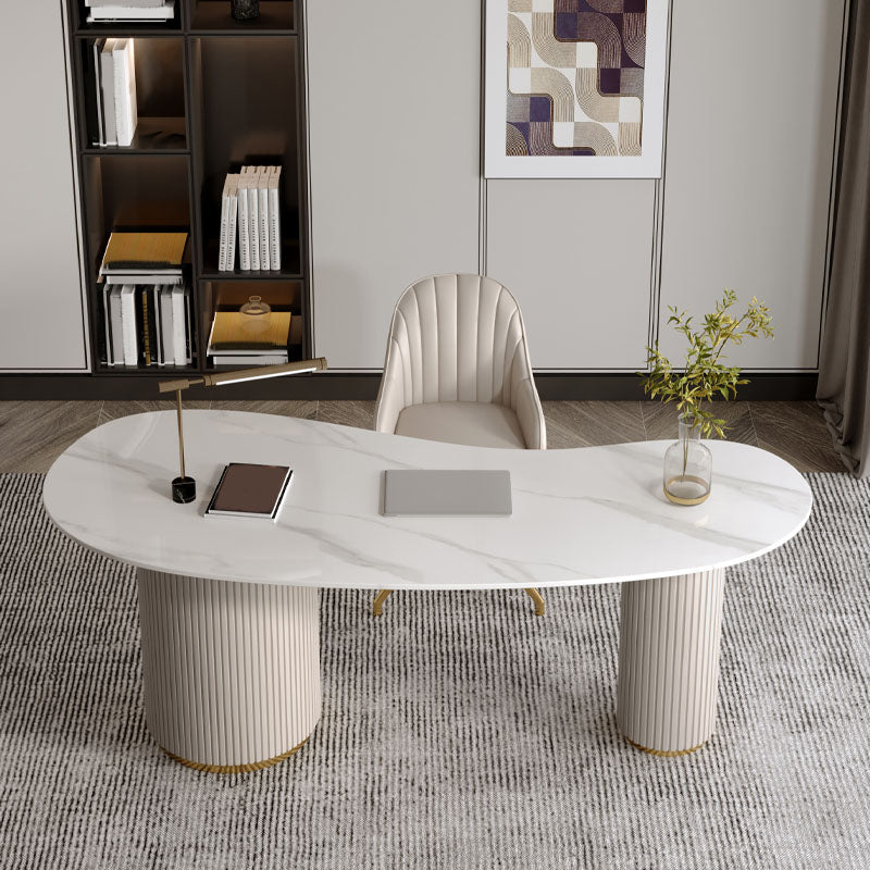 29.5-inch Office Desk with Drawers Office Laptop Table in White