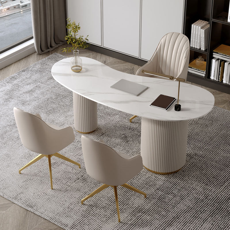 29.5-inch Office Desk with Drawers Office Laptop Table in White