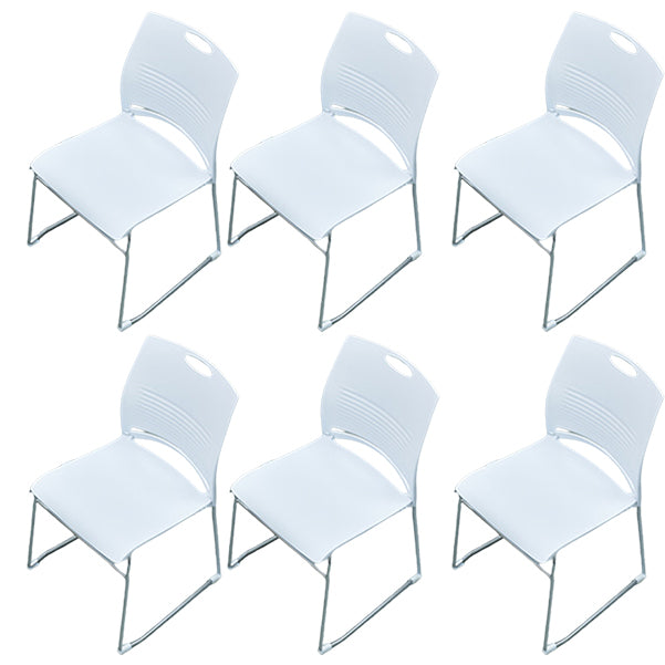 No Wheels Modern Office Chair Armless Upholstered Office Chair