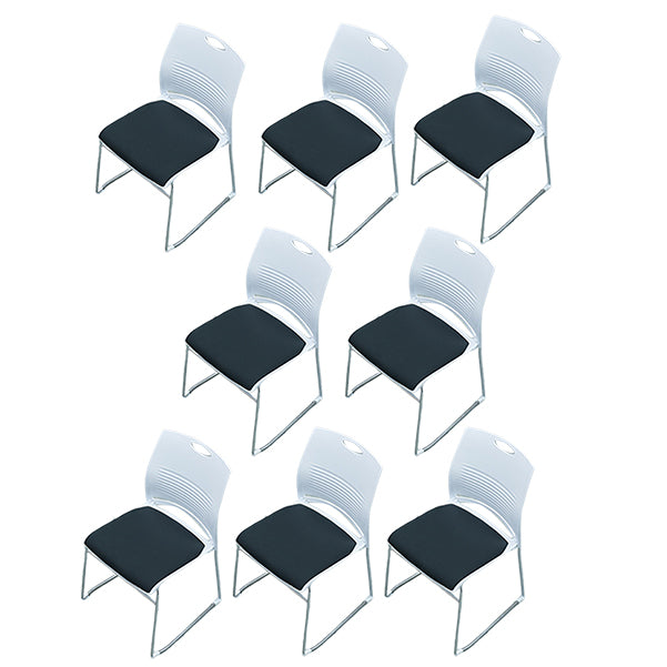 No Wheels Modern Office Chair Armless Upholstered Office Chair