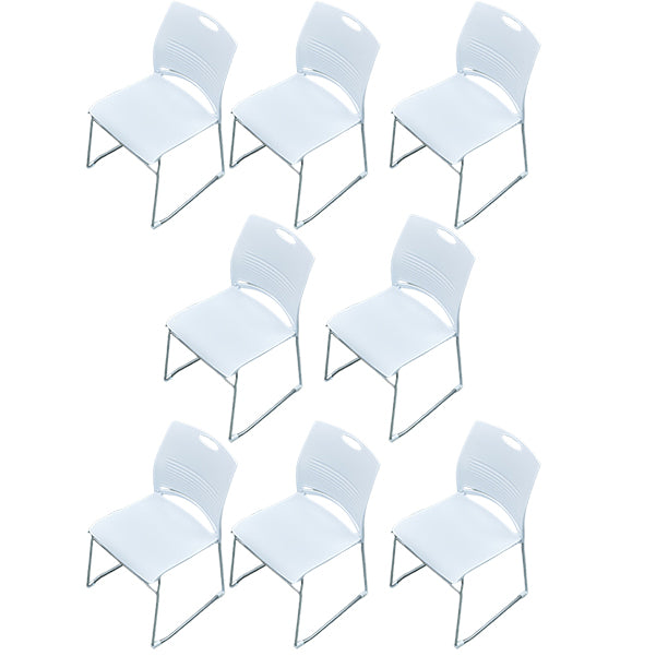 No Wheels Modern Office Chair Armless Upholstered Office Chair