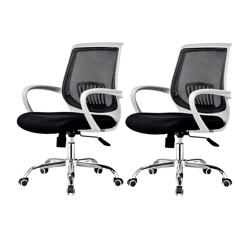 Fixed Arms Steel Office Chair Modern Lumbar Support Office Chair