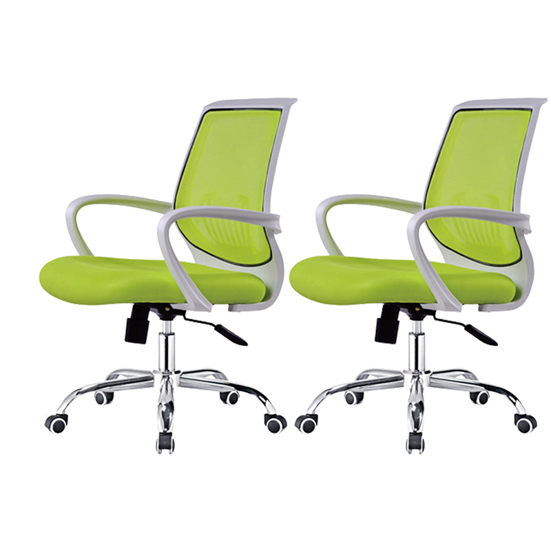 Fixed Arms Steel Office Chair Modern Lumbar Support Office Chair