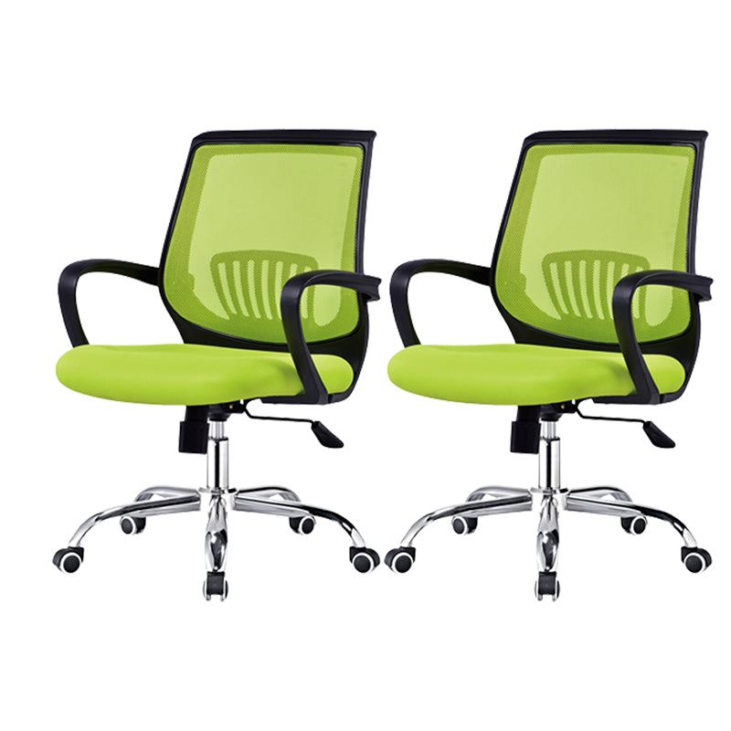 Fixed Arms Steel Office Chair Modern Lumbar Support Office Chair