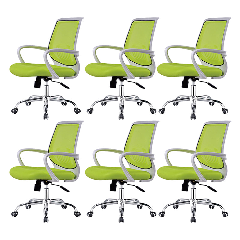 Fixed Arms Steel Office Chair Modern Lumbar Support Office Chair