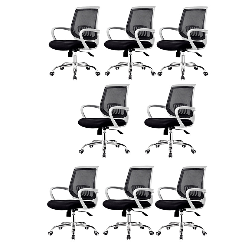 Fixed Arms Steel Office Chair Modern Lumbar Support Office Chair