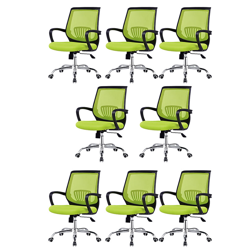 Fixed Arms Steel Office Chair Modern Lumbar Support Office Chair