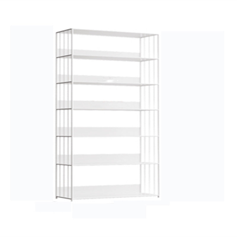 Modern Open Storage Bookcase 12" W Iron Frame Bookshelf with Shelves