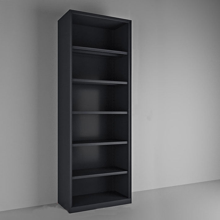 Modern Closed Storage Bookcase Black/White Metal Bookshelf with Shelves