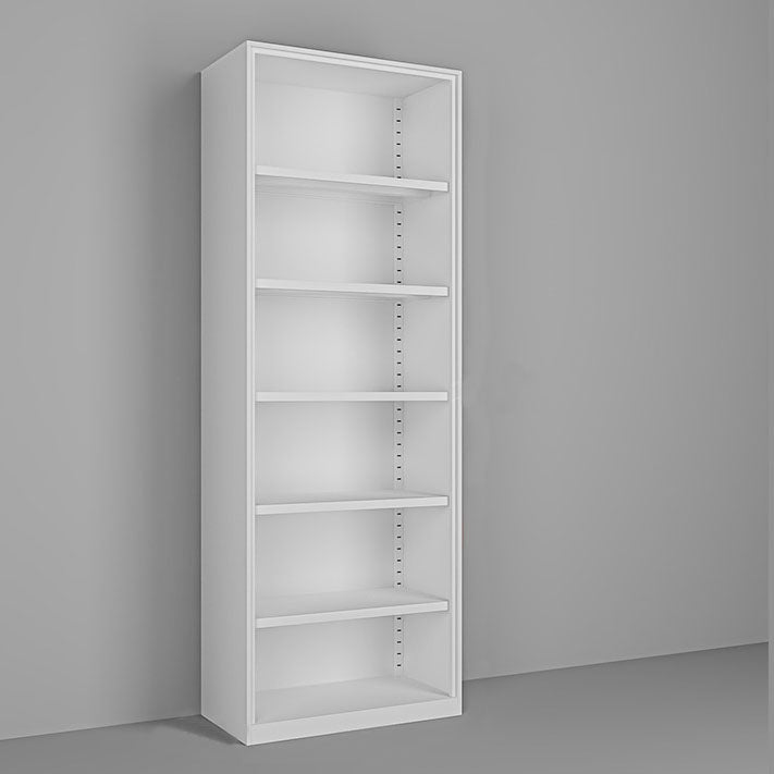 Modern Closed Storage Bookcase Black/White Metal Bookshelf with Shelves