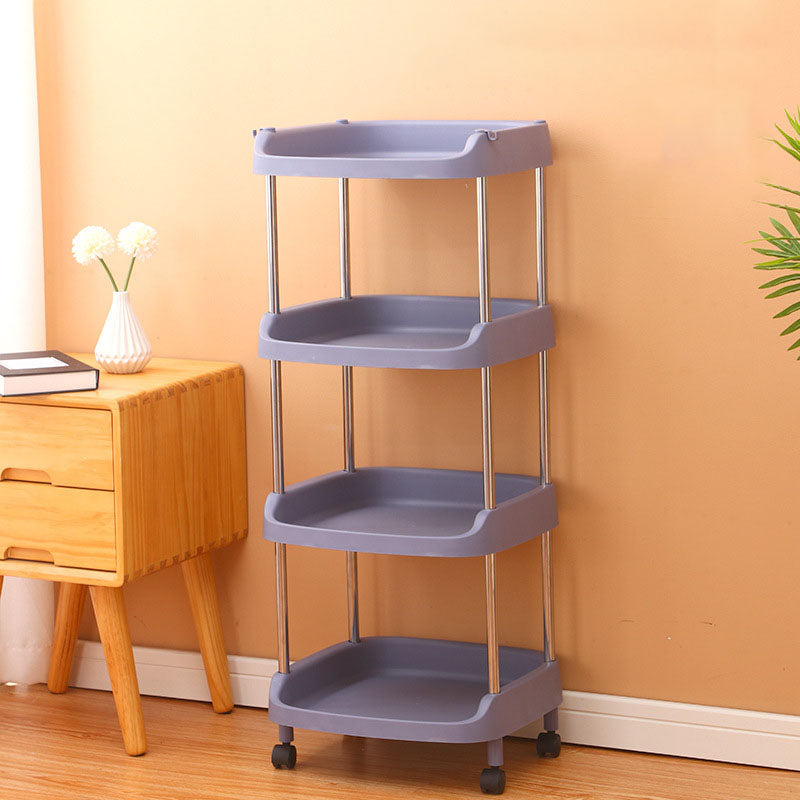 Modern Plastic Bookcase White Geometric Bookshelf for Any Room