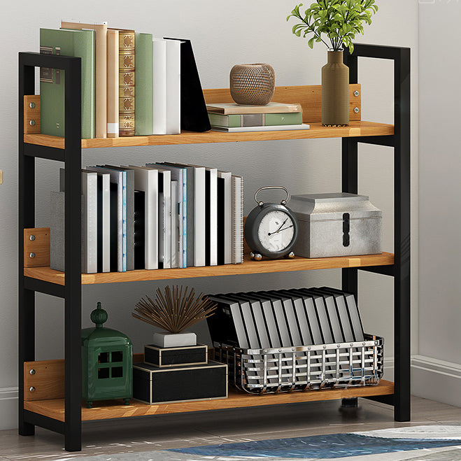Open Multi-layer Bookshelf Modern Steel Wood Home Living Room Bookcase