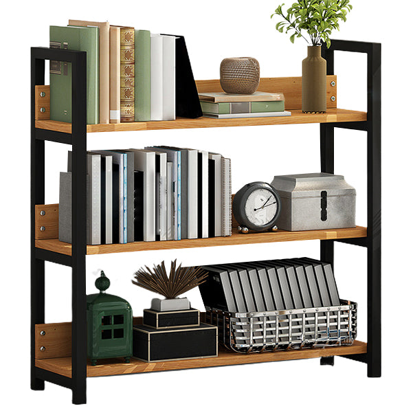 Open Multi-layer Bookshelf Modern Steel Wood Home Living Room Bookcase