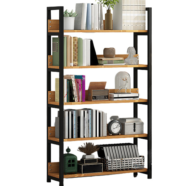 Open Multi-layer Bookshelf Modern Steel Wood Home Living Room Bookcase