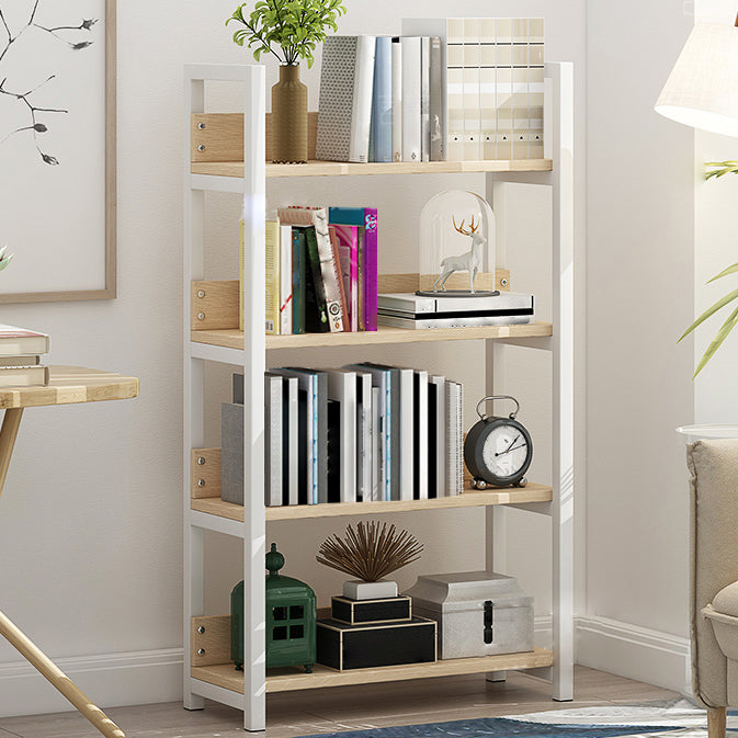 Open Multi-layer Bookshelf Modern Steel Wood Home Living Room Bookcase
