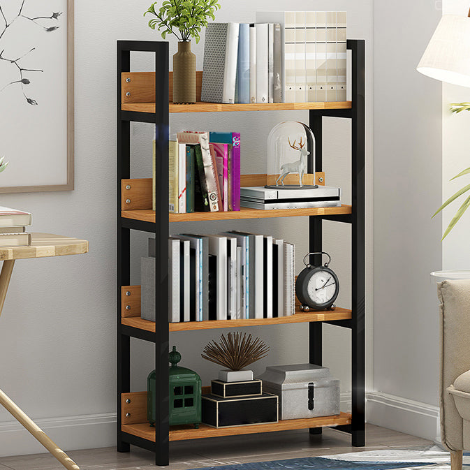 Open Multi-layer Bookshelf Modern Steel Wood Home Living Room Bookcase