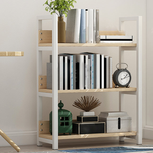 Open Multi-layer Bookshelf Modern Steel Wood Home Living Room Bookcase