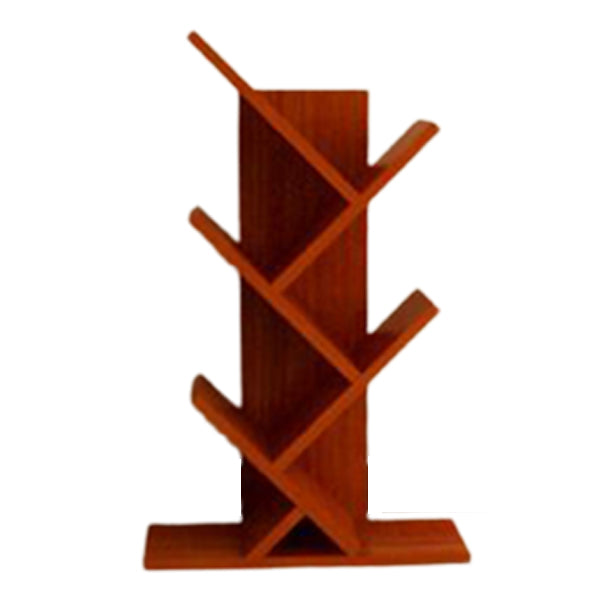 Modern Engineered Wood Bookcase Geometric Bookshelf for Living Room