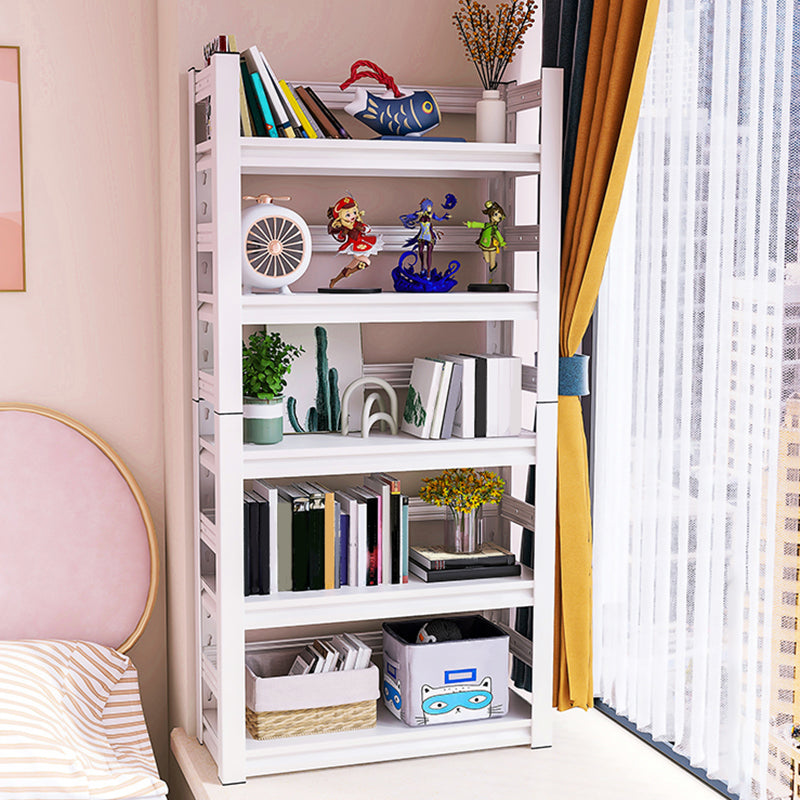 Contemporary Metal Etagere Bookshelf Open Back Home Bookcase
