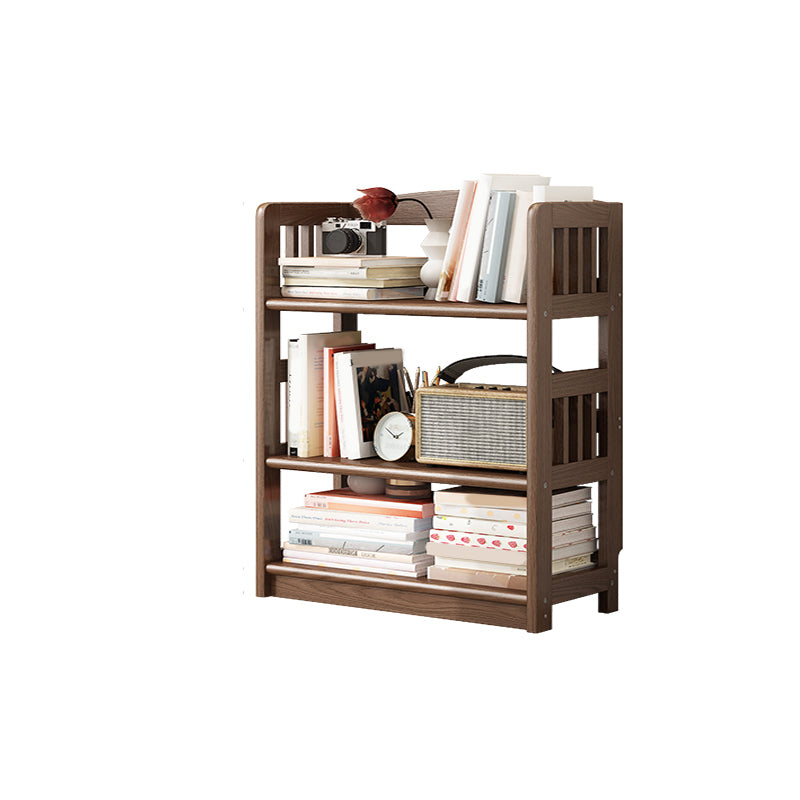 Rectangle Etagere Bookcase Scandinavian Solid Wood Open Back Bookshelf