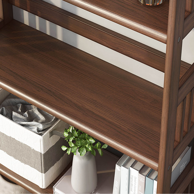 Rectangle Etagere Bookcase Scandinavian Solid Wood Open Back Bookshelf