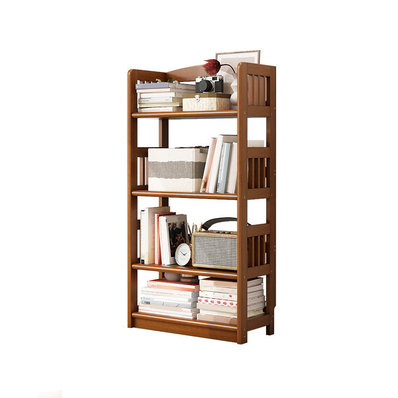 Rectangle Etagere Bookcase Scandinavian Solid Wood Open Back Bookshelf